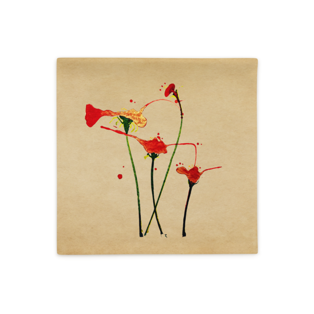 Floral Golden Tint: Classic Cushions Covers