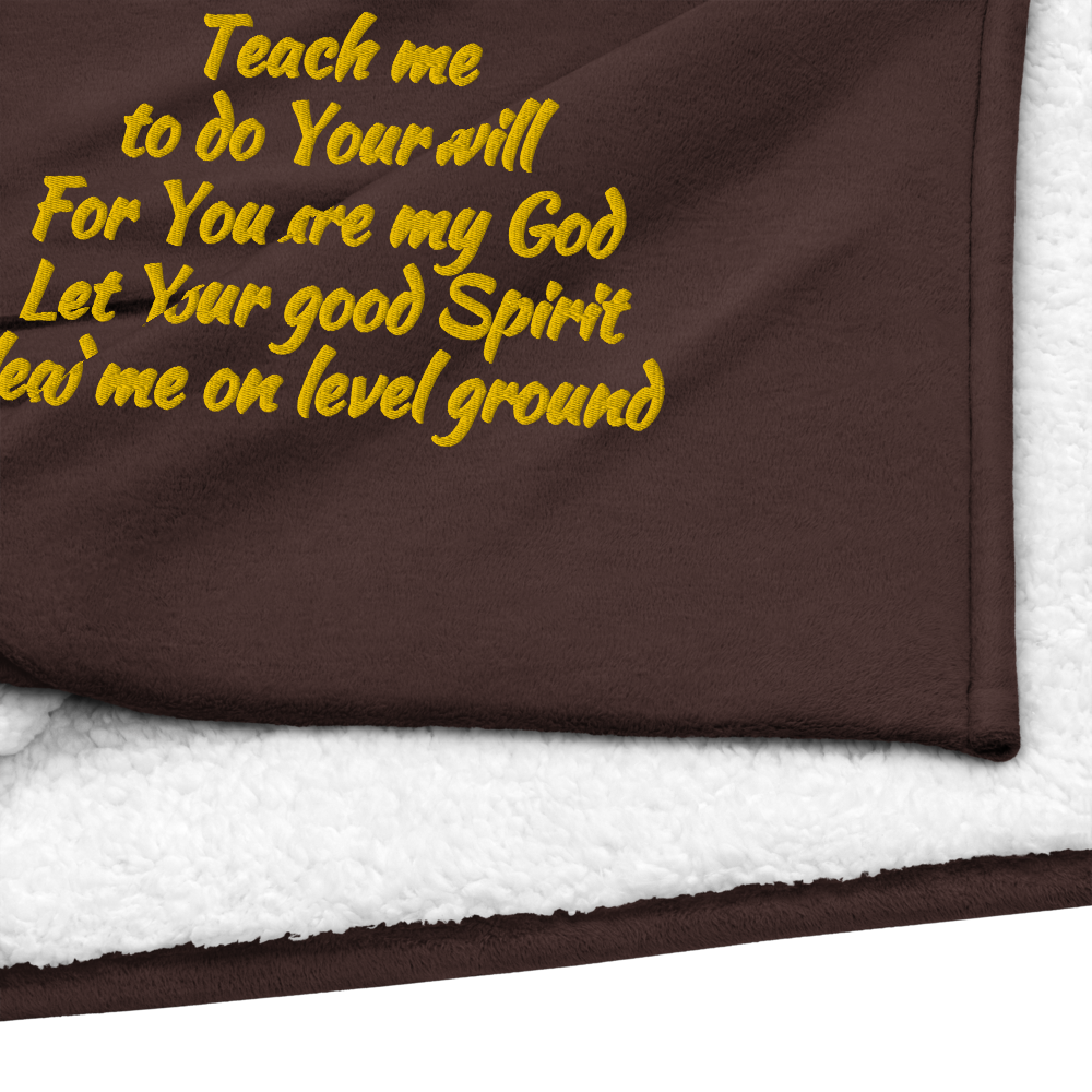 On Level Ground: Premium Embroidered Sherpa Blanket | 50″ × 60″