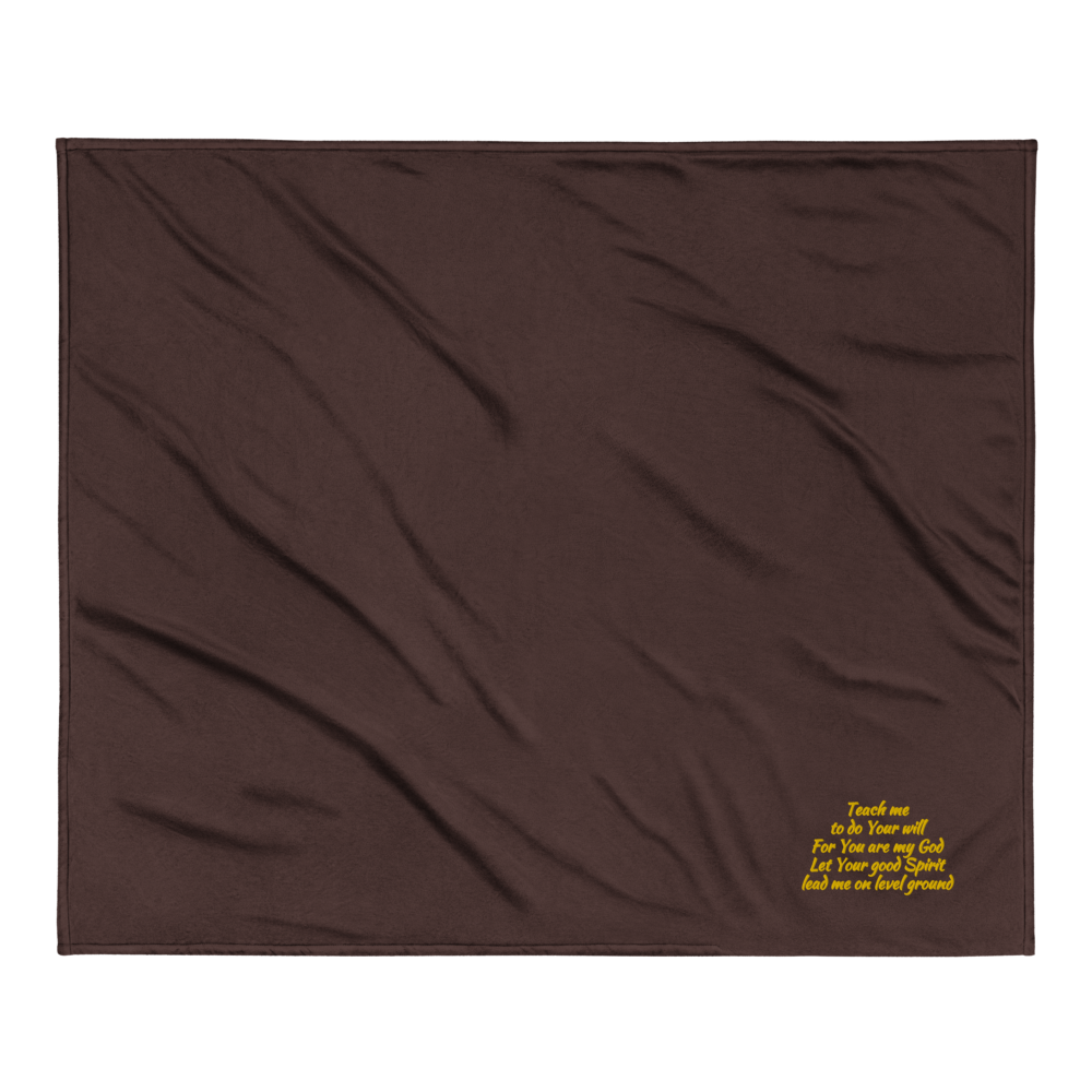 On Level Ground: Premium Embroidered Sherpa Blanket | 50″ × 60″
