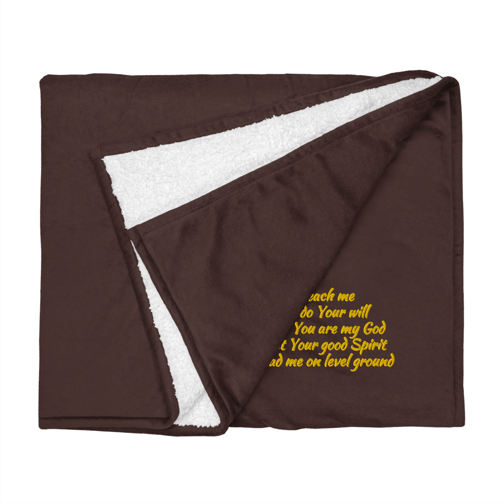 On Level Ground: Premium Embroidered Sherpa Blanket | 50″ × 60″
