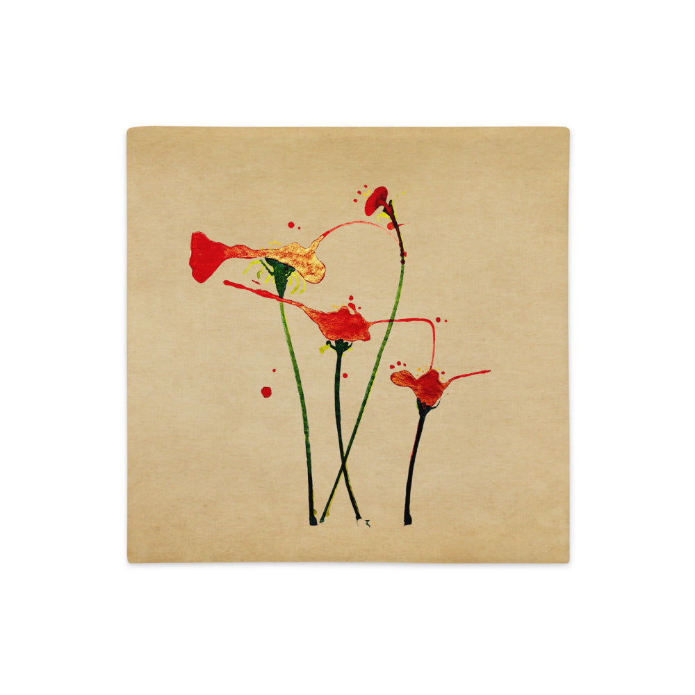 Floral Golden Tint: Premium Cushions Covers