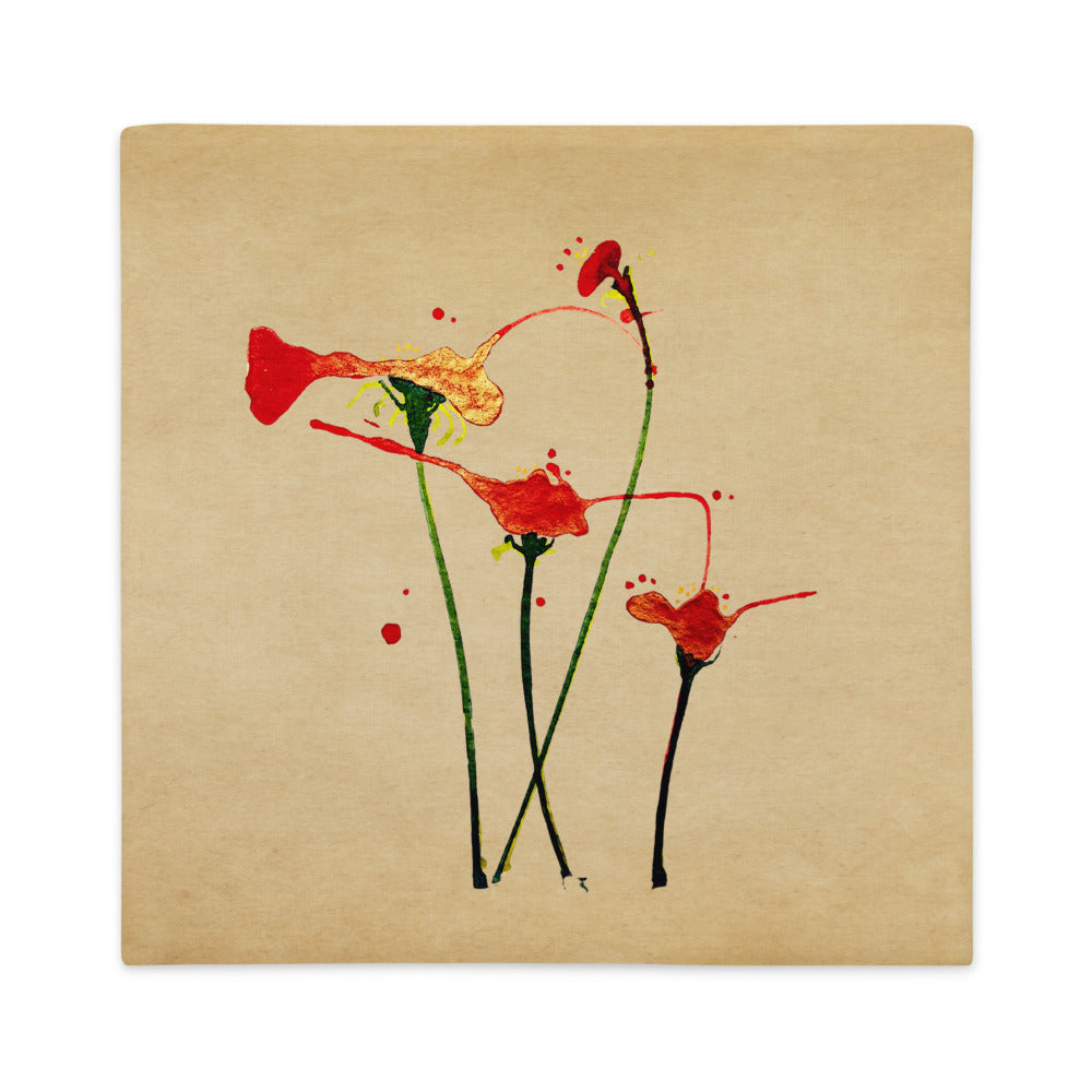 Floral Golden Tint: Premium Cushions Covers