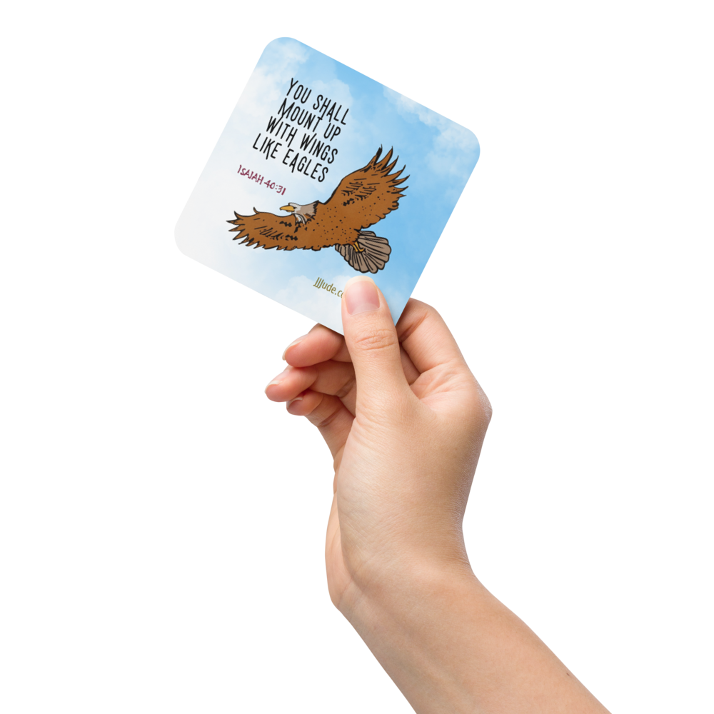 Mount Up With Wings Like Eagles - Cork-back coaster