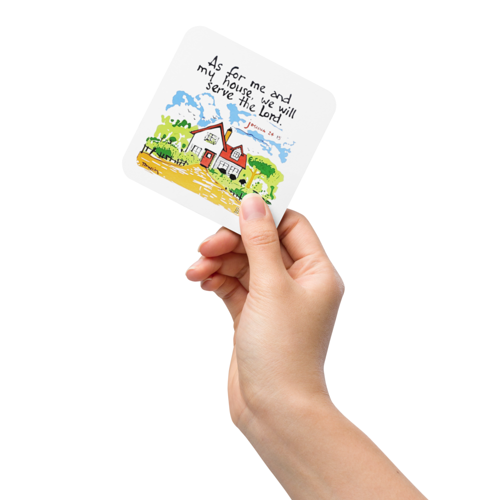 As For Me And My White House - Cork-back coaster