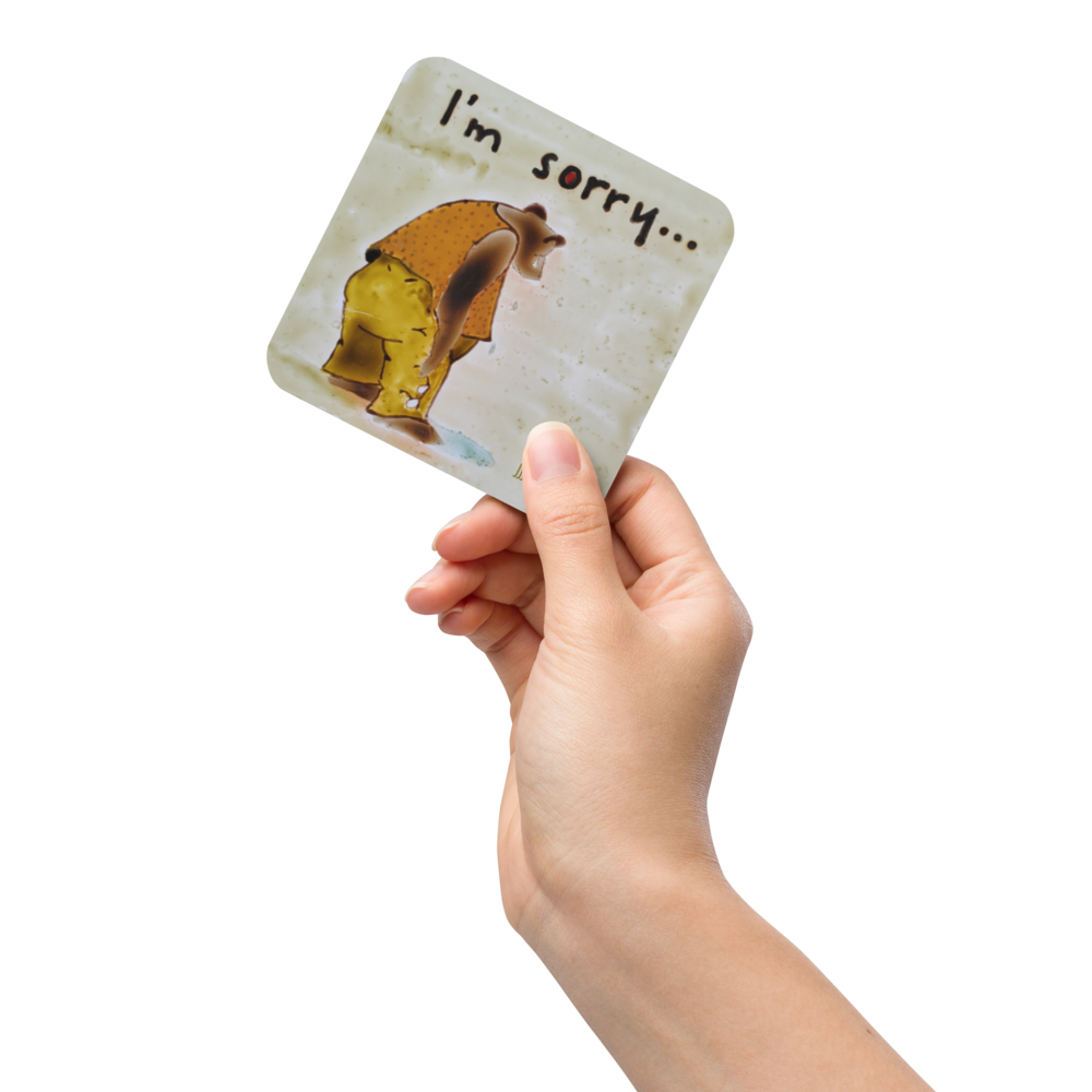 I'm Sorry ... - Cork-back coaster