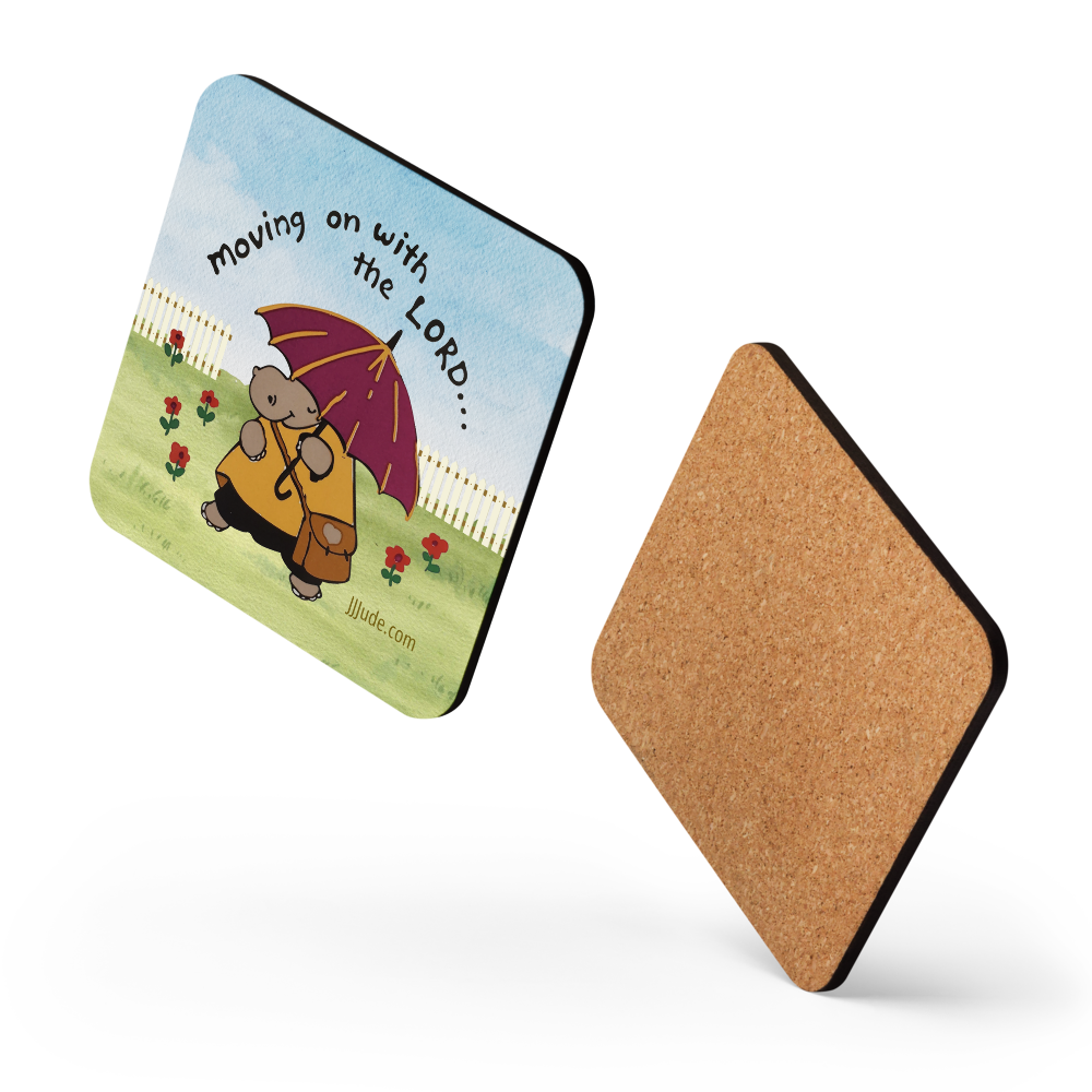 Moving On With The Lord - Cork-back coaster