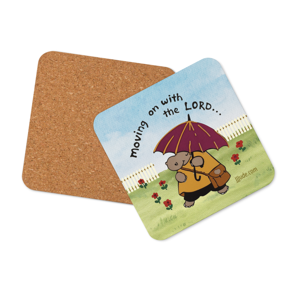 Moving On With The Lord - Cork-back coaster