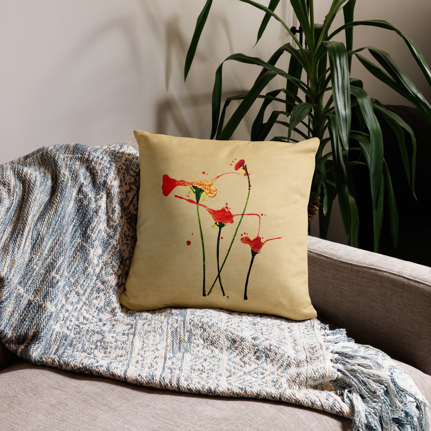 Floral Golden Tint: Cushions Covers