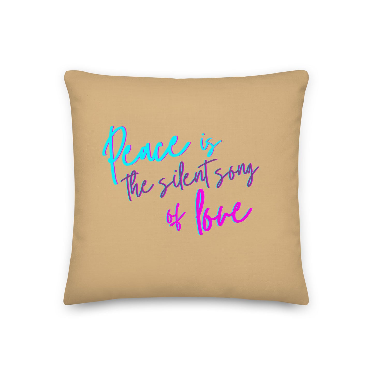 Peace is the Silent Song of Love: Premium Throw Cushions