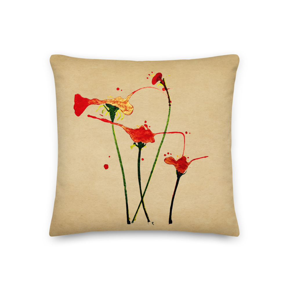 Floral Golden Tint: Premium Cushions