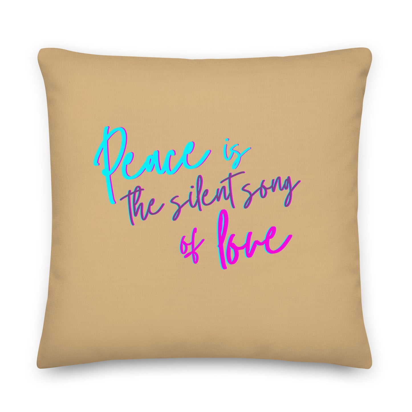 Peace is the Silent Song of Love: Premium Throw Cushions