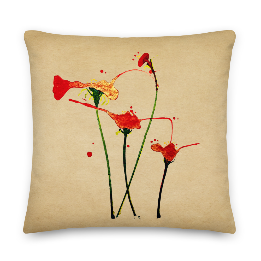 Floral Golden Tint: Premium Cushions