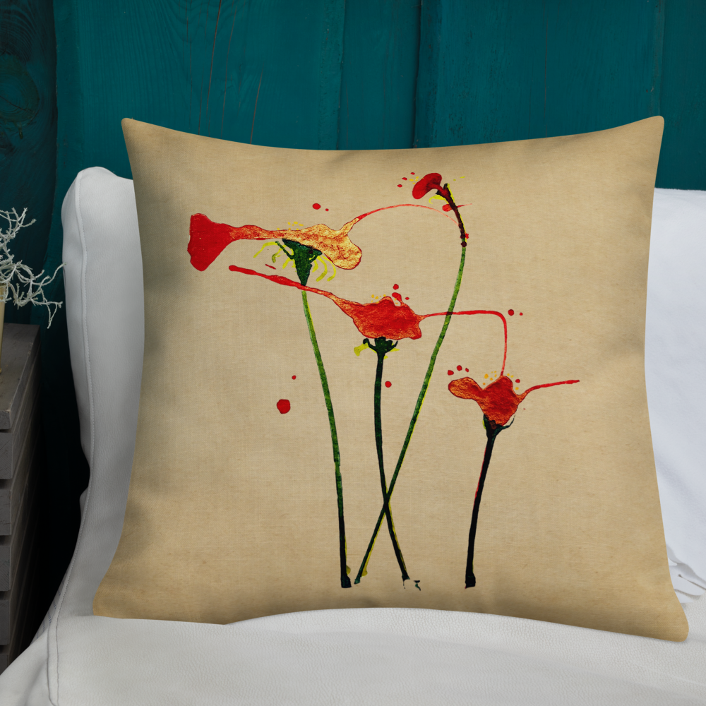 Floral Golden Tint: Premium Cushions
