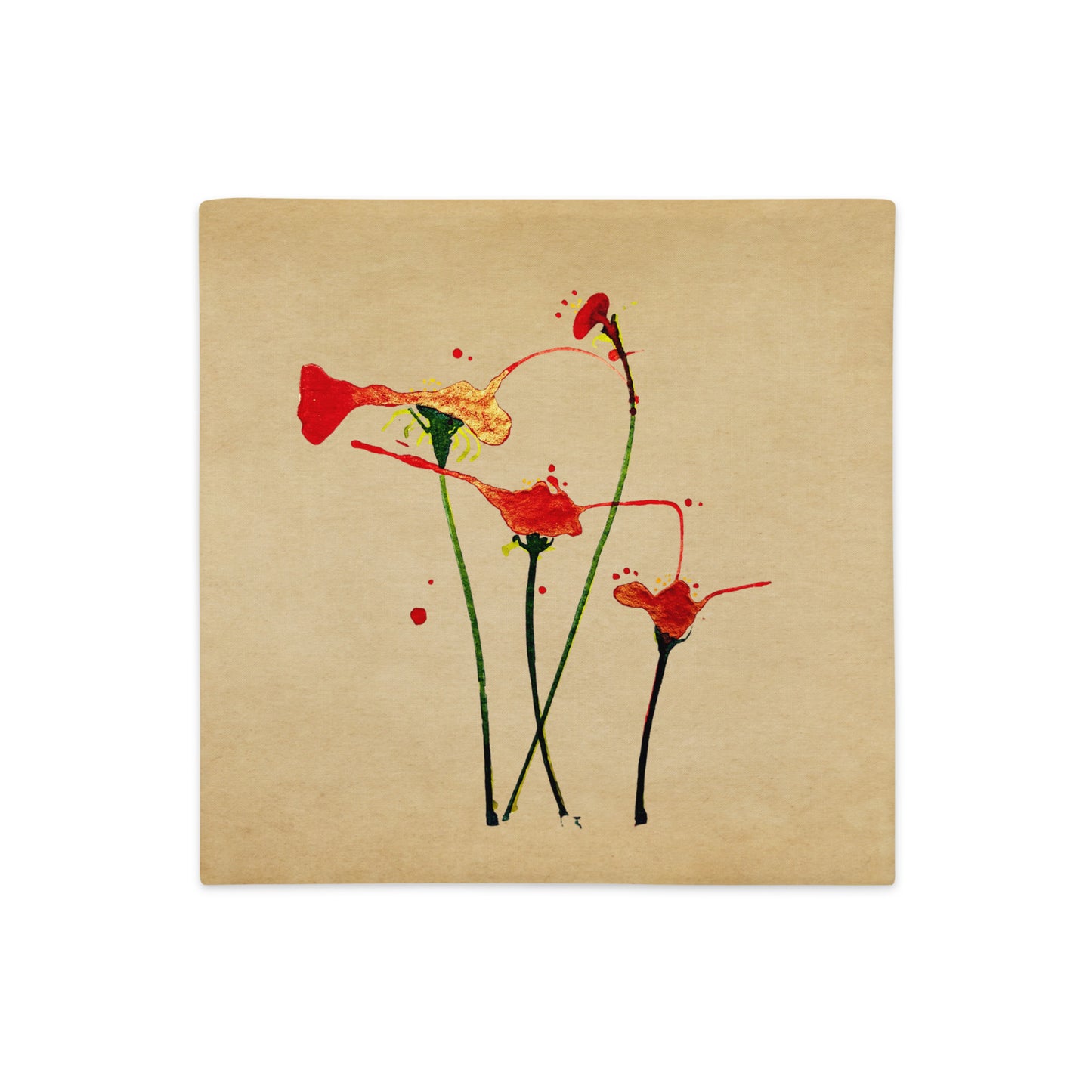 Floral Golden Tint: Premium Cushion Covers