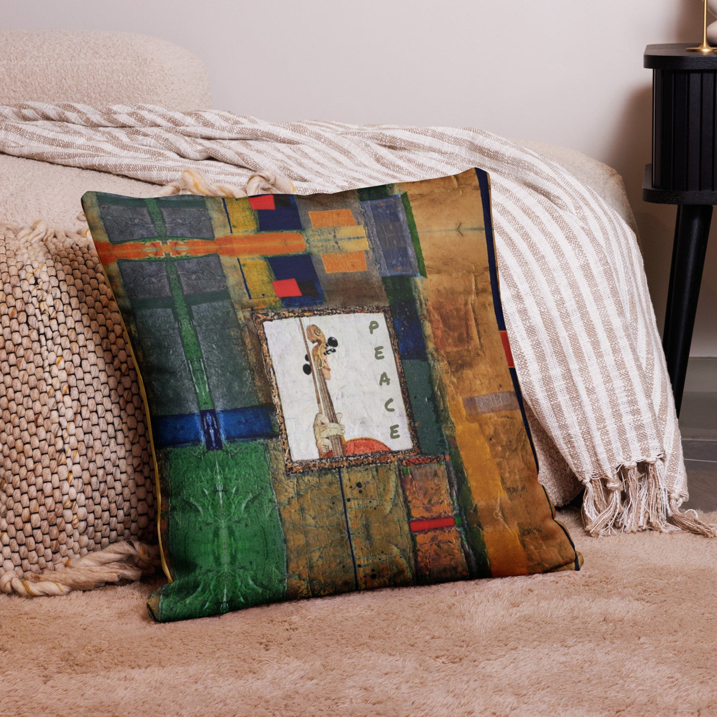 Peace is the Silent Song of Love: Premium Pillow Case 18"x18"