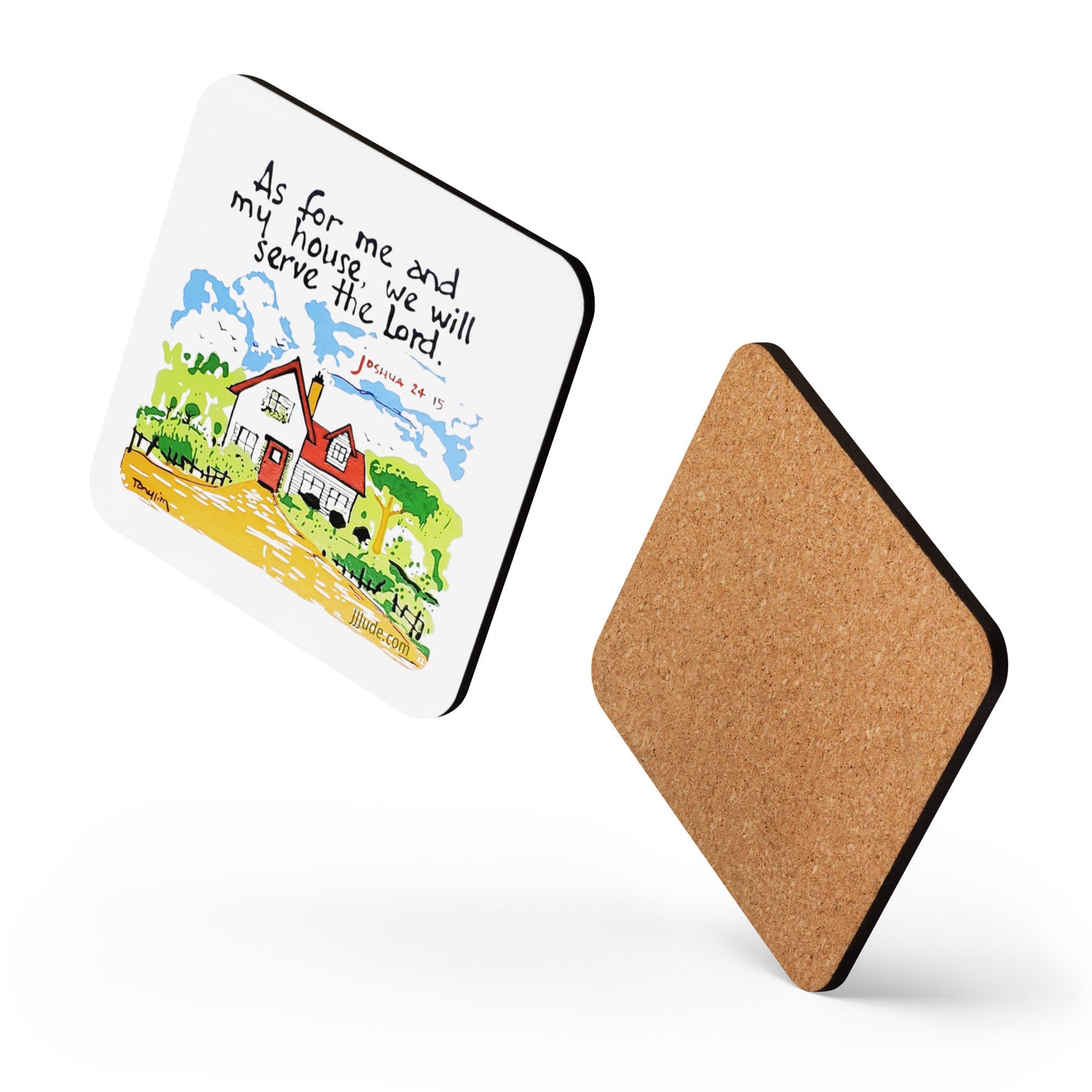 As For Me And My White House - Cork-back coaster