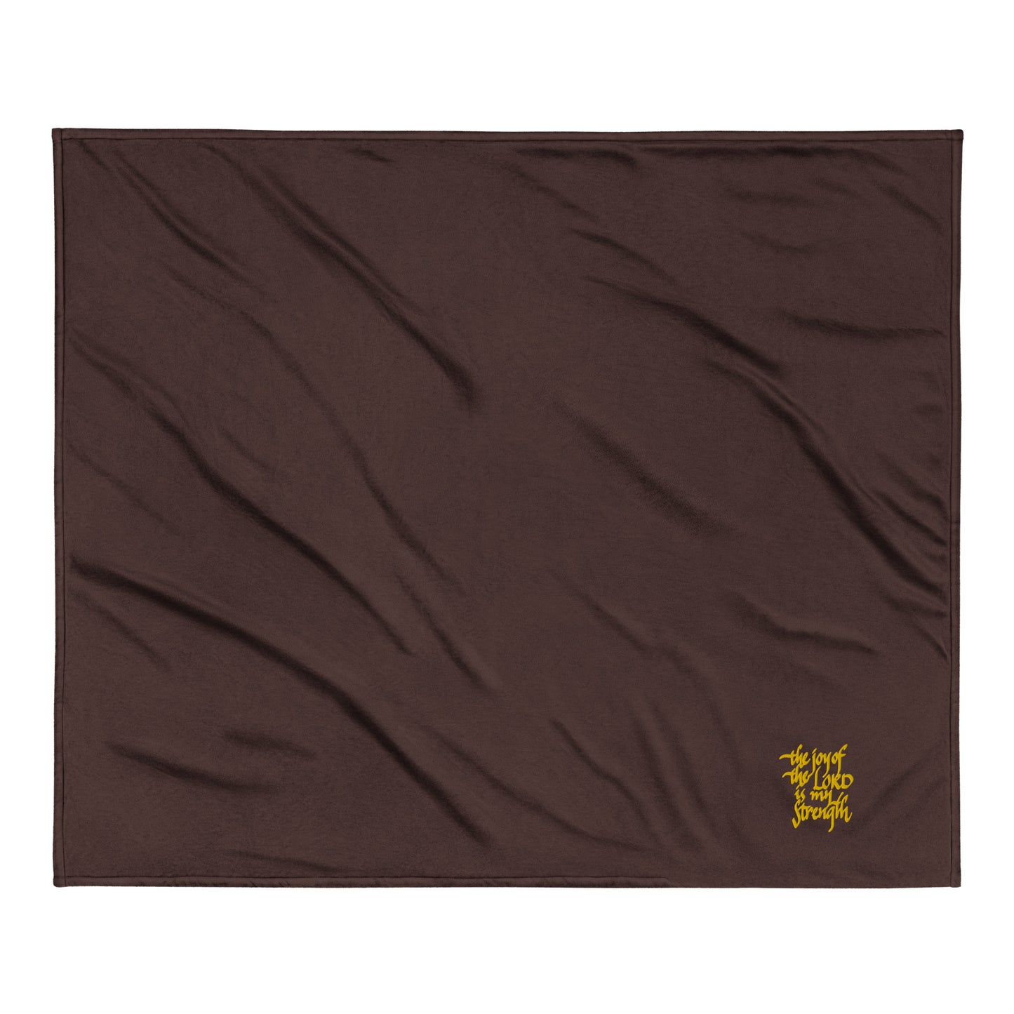 The Joy of the Lord is my Strength: Premium Embroidered Sherpa Blanket | 50″ × 60″