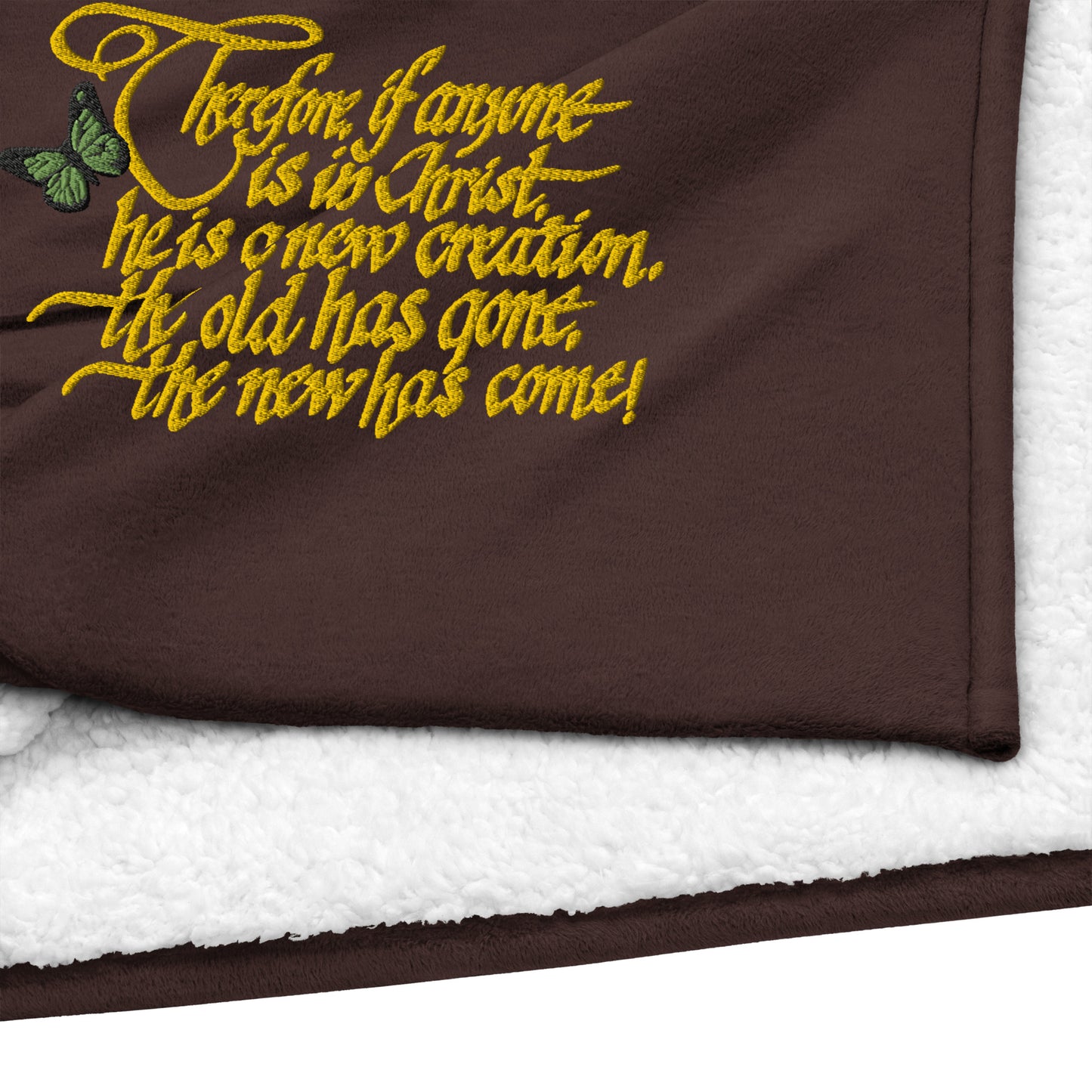 New Creation: Premium Embroidered Sherpa Blanket