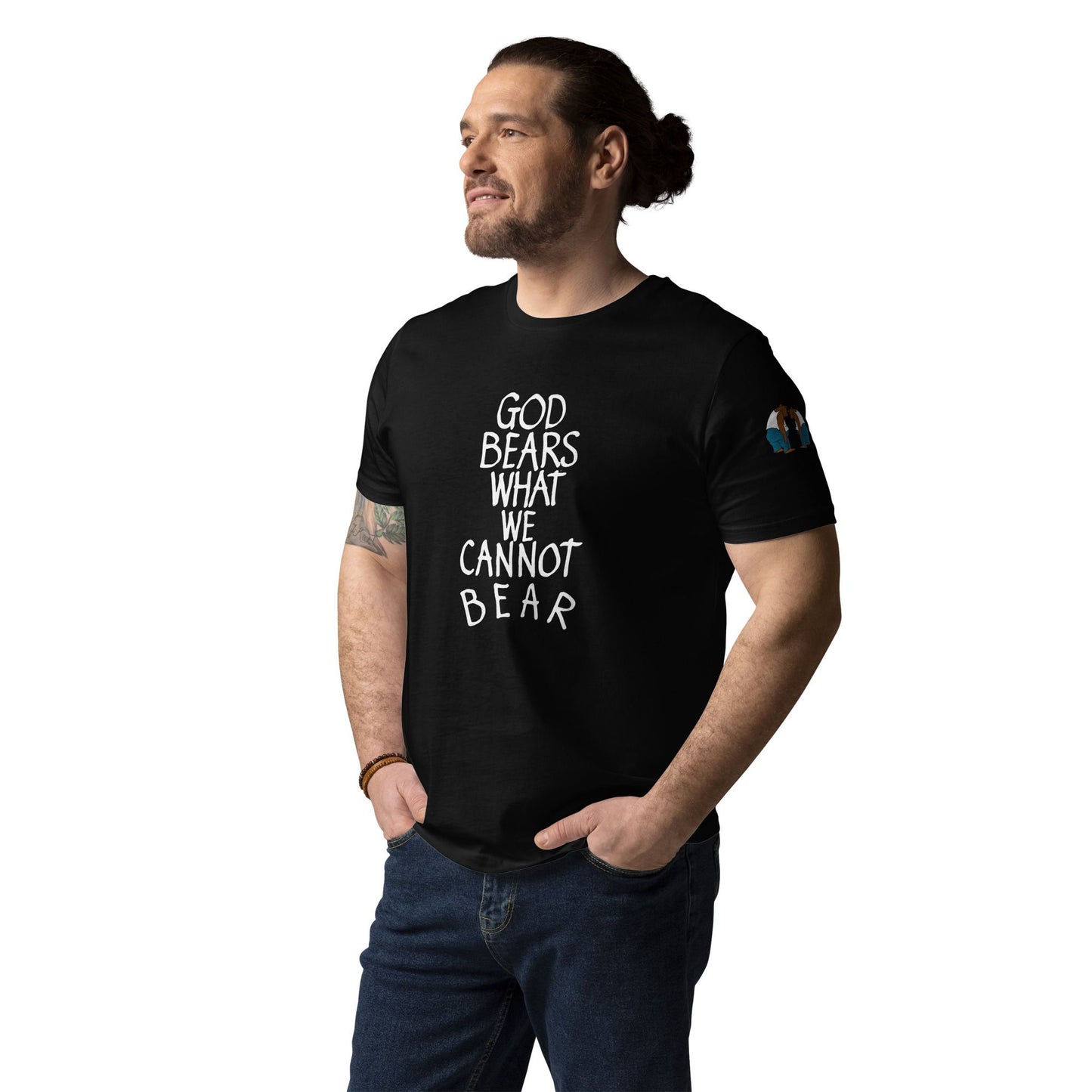 God Bears What We Cannot Bear: Unisex organic cotton t-shirts