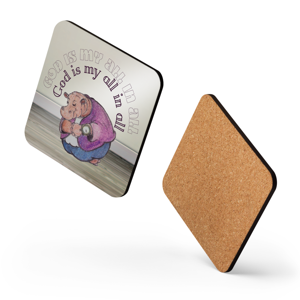 God is my All in All - Cork-back coaster