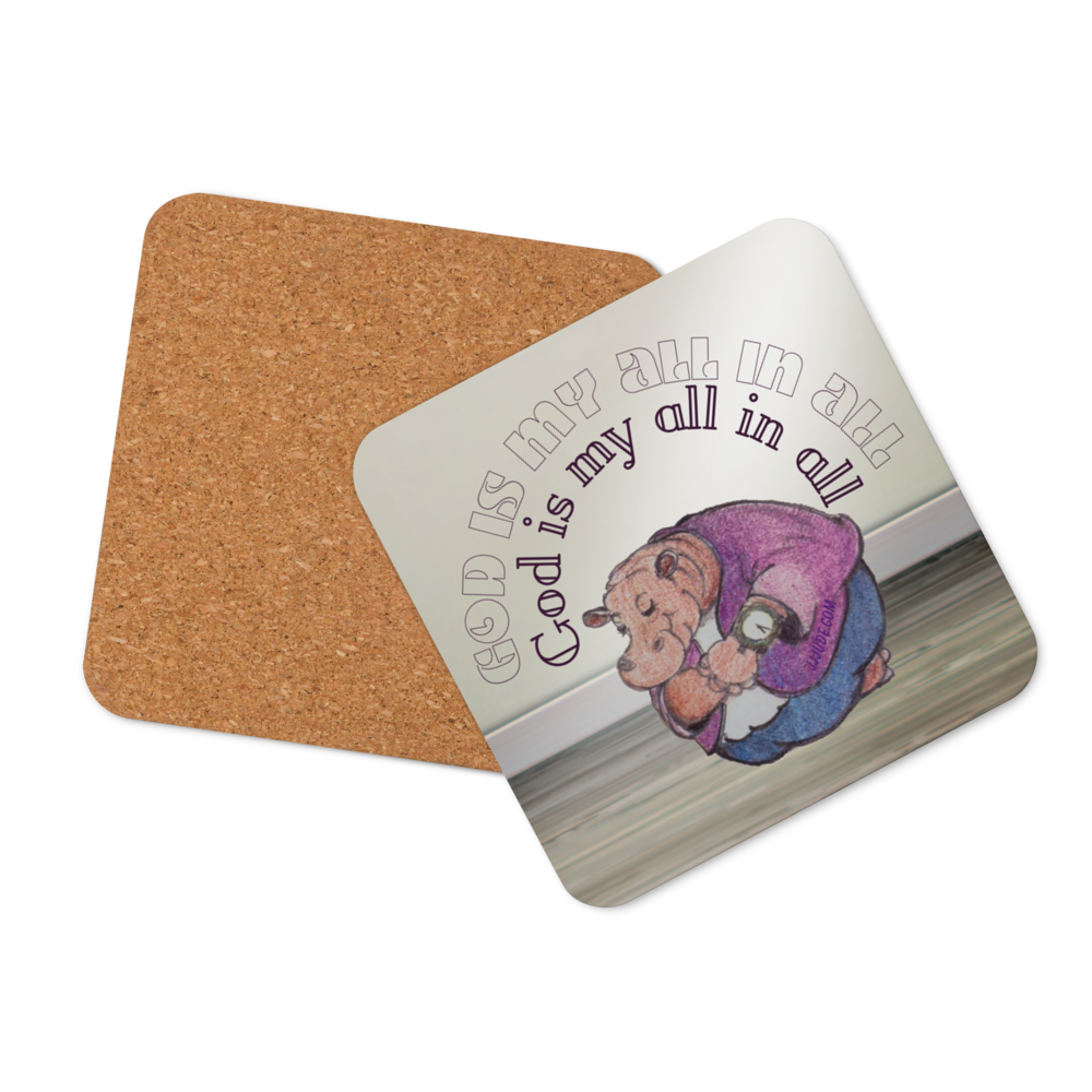 God is my All in All - Cork-back coaster