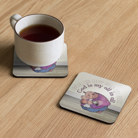 God is my All in All - Cork-back coaster
