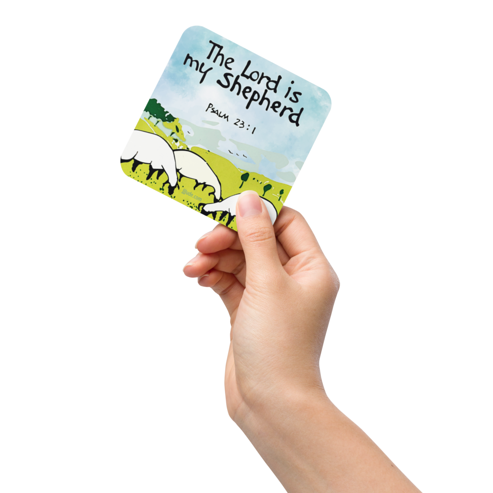 The Lord is my Shepherd - Cork-back coaster