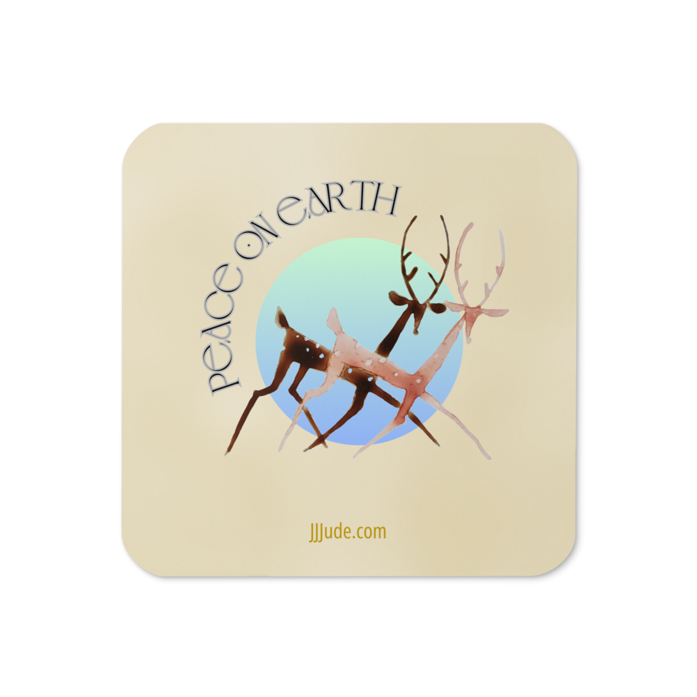 Peace on Earth - Cork-back Coaster