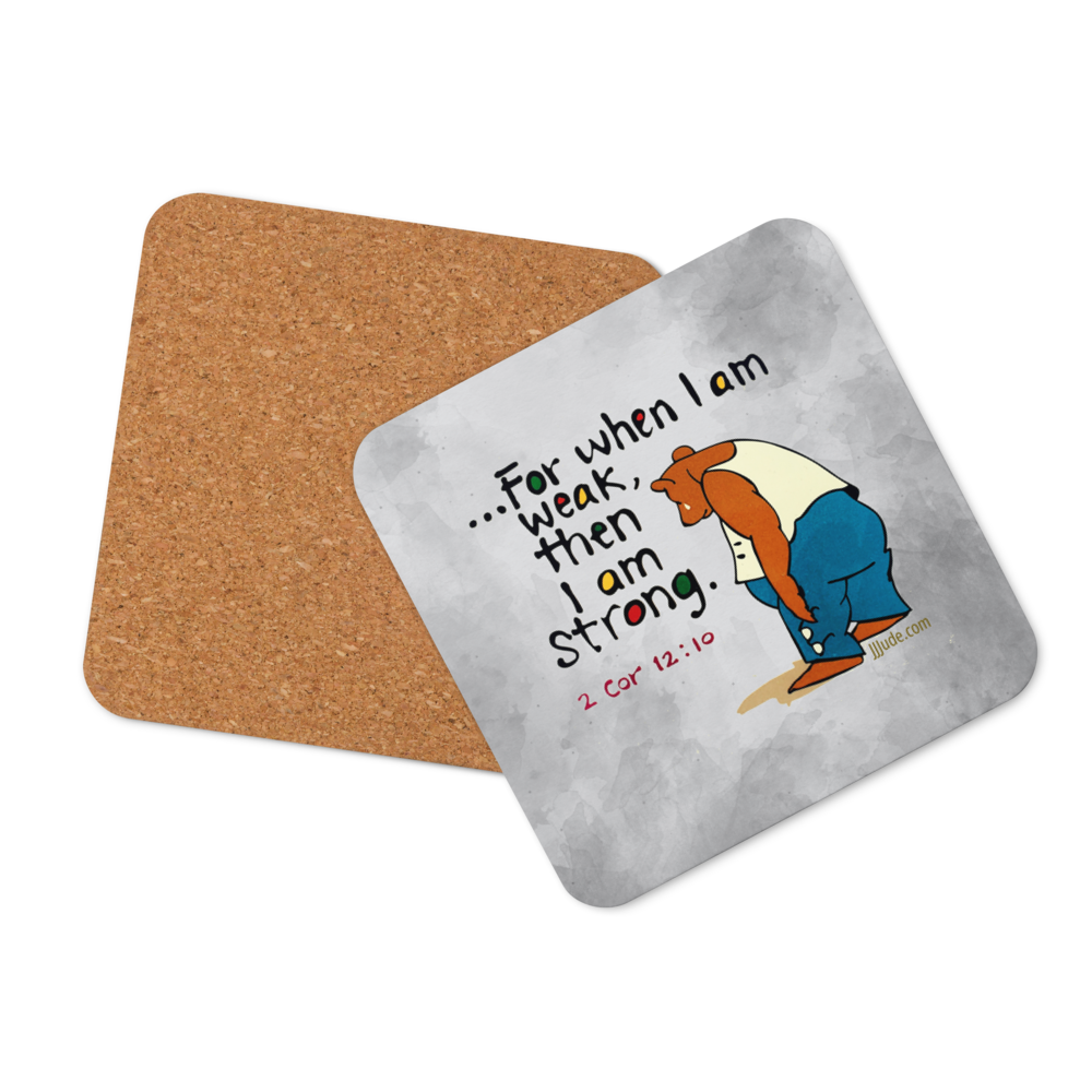 Weak and Strong Bear - Cork-back coaster