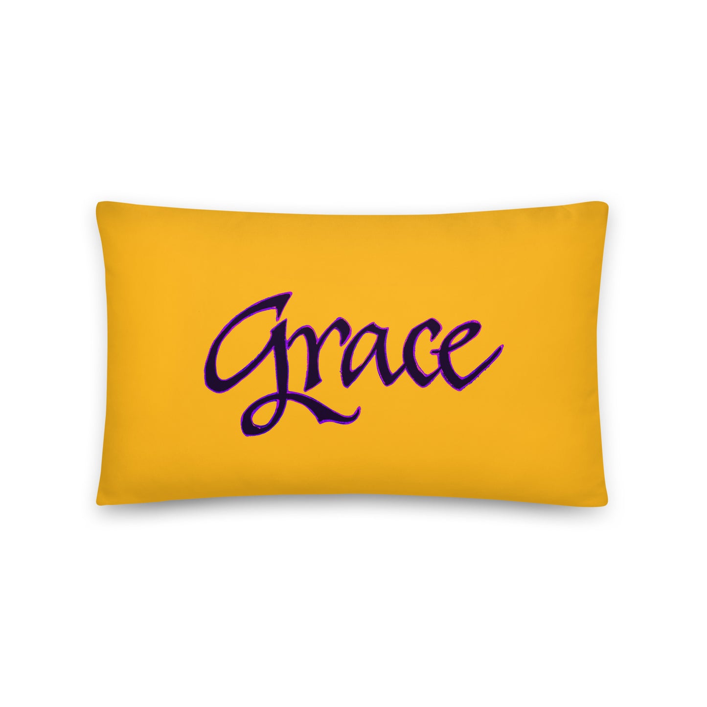 Deep Purple Grace: Classic Throw Cushion | 20"x12"