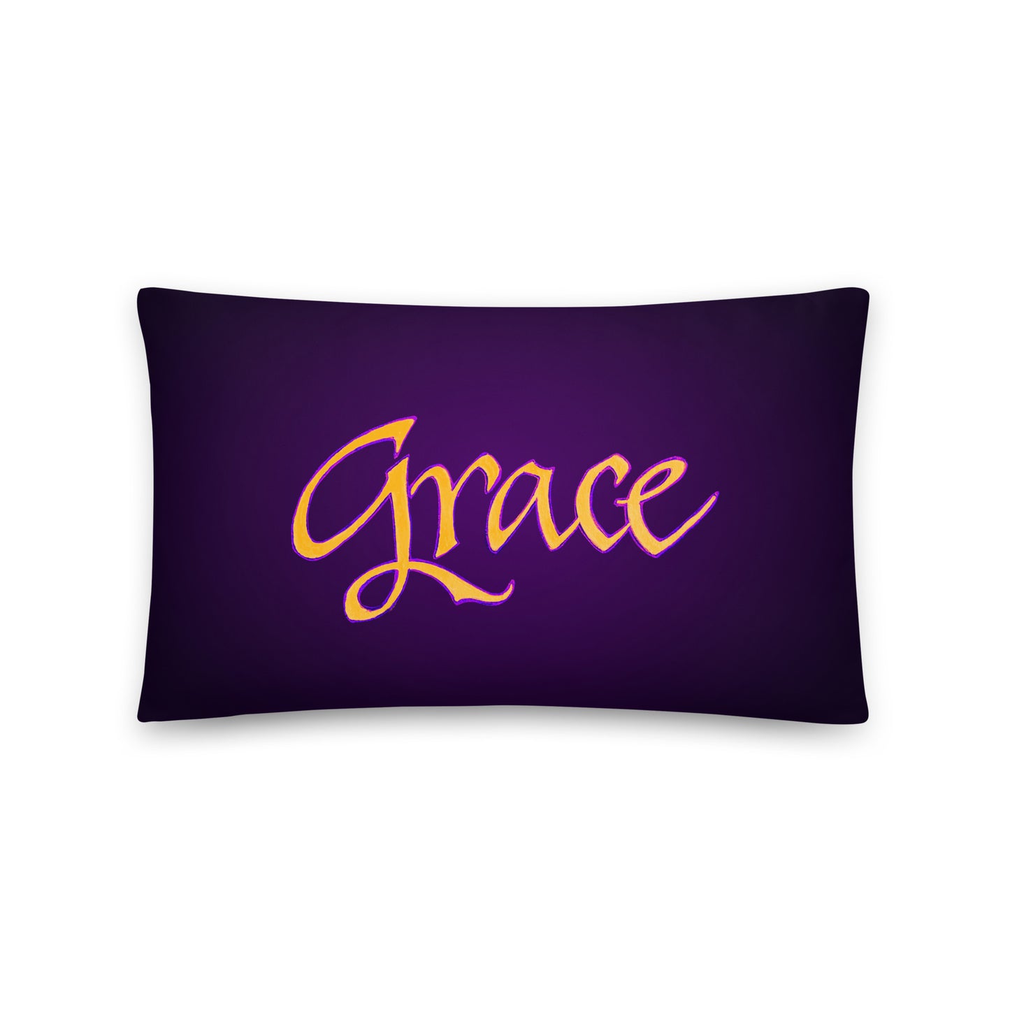 Deep Purple Grace: Classic Throw Cushion | 20"x12"