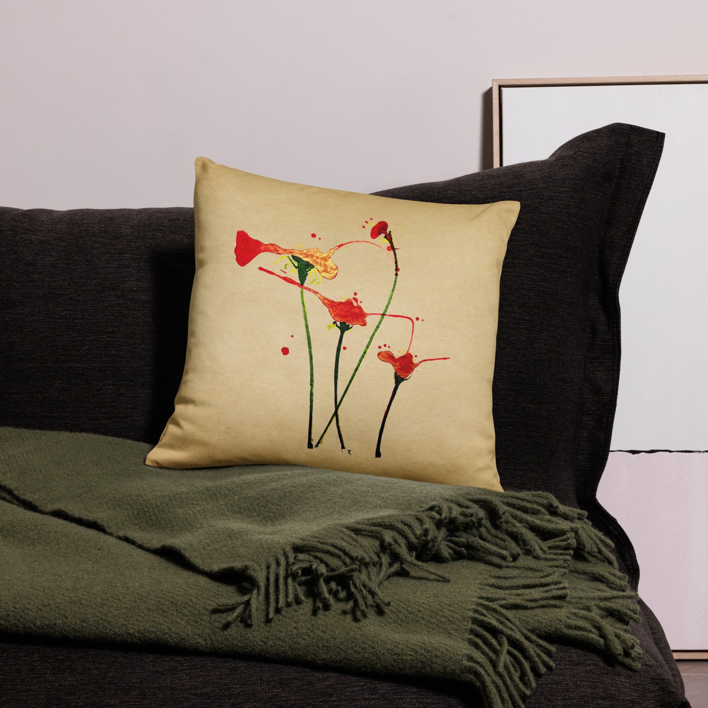 Floral Golden Tint: Cushions Covers