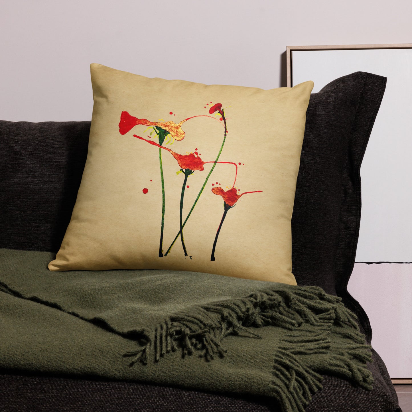 Floral Golden Tint: Cushions Covers