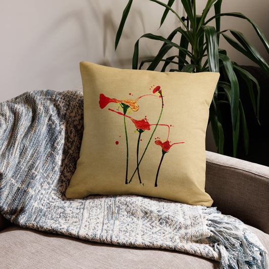 Floral Golden Tint: Premium Cushions